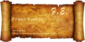 Fresz Evelin névjegykártya